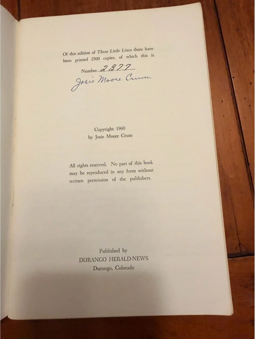 SIGNED Three Little Lines Silverton Railroad Josie Moore Crum 1960 Map Ltd #2377